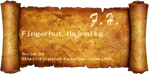 Fingerhut Hajnalka névjegykártya