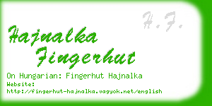 hajnalka fingerhut business card